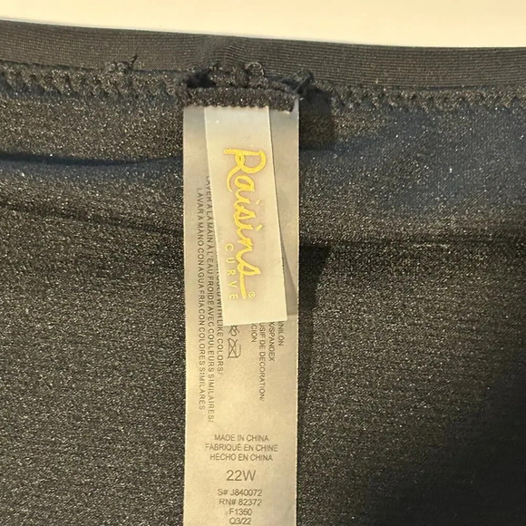 Raisins curve NWT black Keiora swimsuit bottoms size 22W - Picture 5 of 11